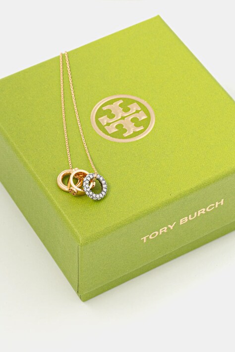 Кольє і сережки Tory Burch Miller Pave 2-pack — SS26-AKD01C, золотий — фото 5