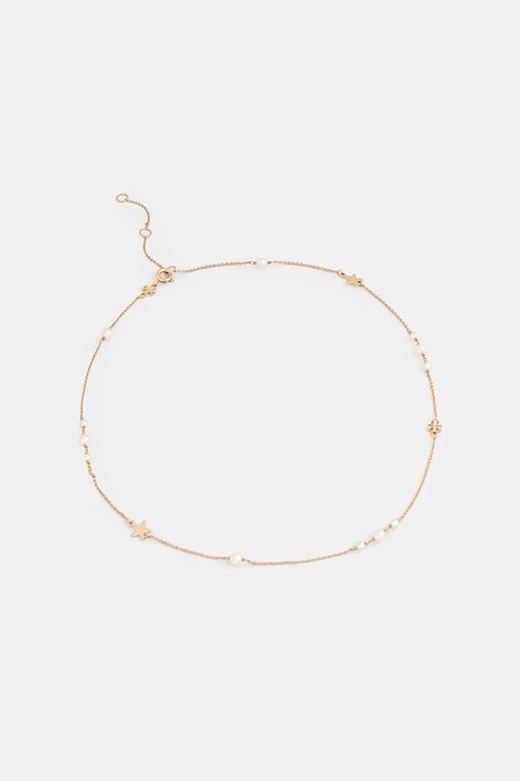 Tory Burch naszyjnik pozłacany Delicate Kira Pearl 176867-749