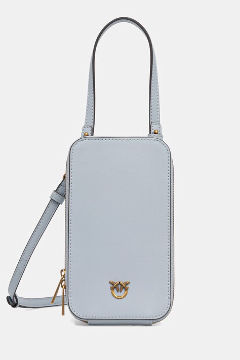 Pinko pokrowiec na telefon skórzany kolor niebieski 106027 A0F1