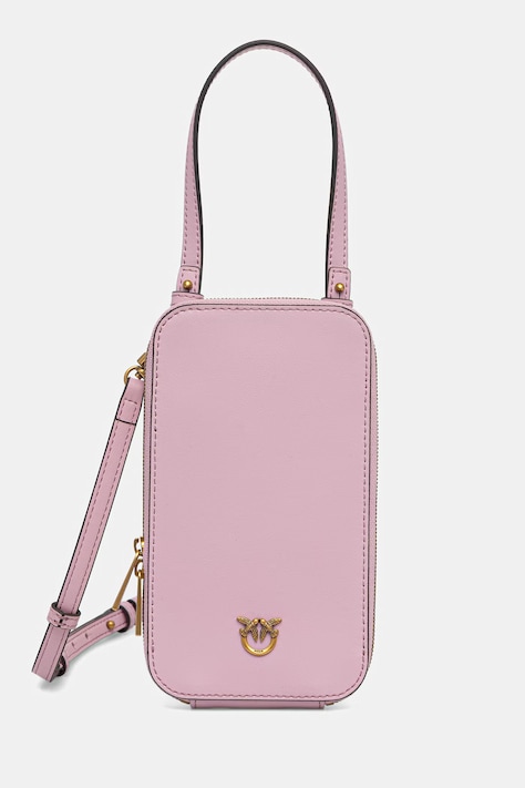 Pinko husă din piele pentru telefon culoarea roz, 106027 A0F1