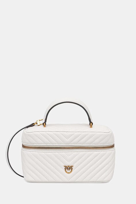 Pinko torebka skórzana kolor biały 106382 A0GK