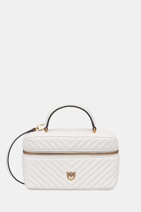 Pinko torebka skórzana kolor biały 106382 A0GK