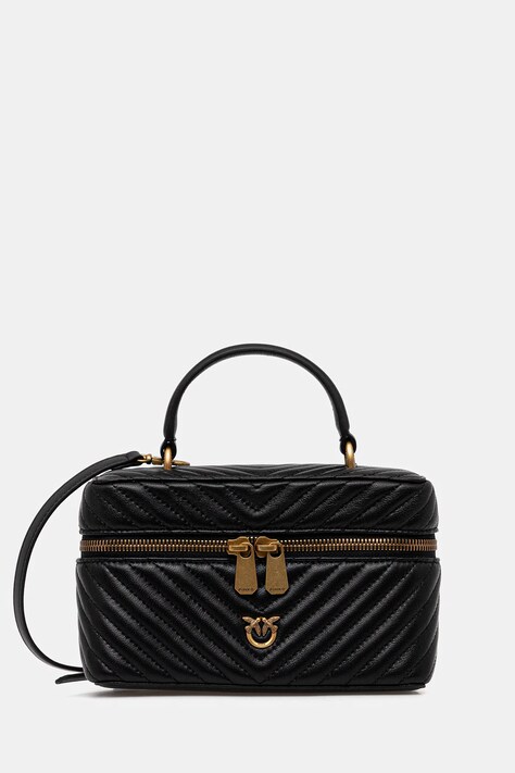 Pinko torebka skórzana kolor czarny 106382 A0GK