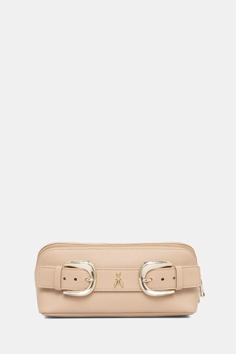 Patrizia Pepe kosmetyczka skórzana kolor beżowy 8Q0027 L001