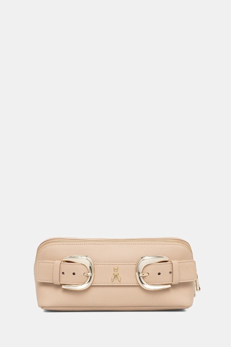 Patrizia Pepe kosmetyczka skórzana kolor beżowy 8Q0027 L001