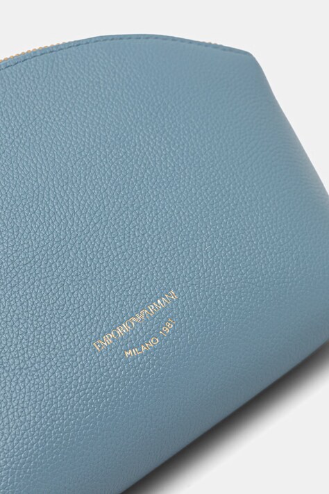 Emporio Armani косметичка жіноча шкіряна — SS26-AKD0FJ, бірюзовий — фото 4