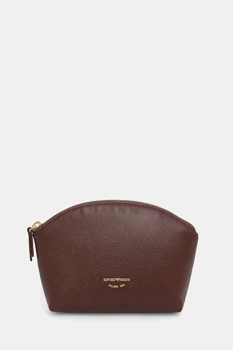 Emporio Armani kosmetyczka damska skórzana brązowa EW000546 AF19568