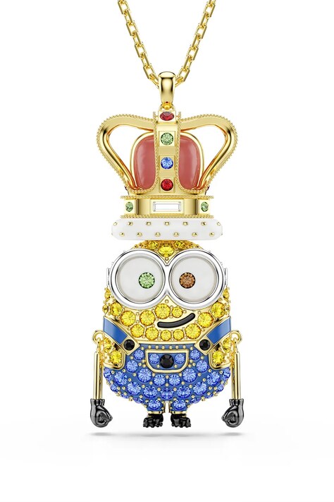 Swarovski naszyjnik z zawieszką damski pozłacany kryształ Swarovski MINIONS 5743385