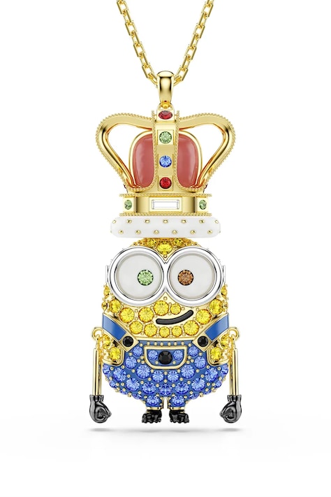 Swarovski naszyjnik z zawieszką damski pozłacany kryształ Swarovski MINIONS 5743385
