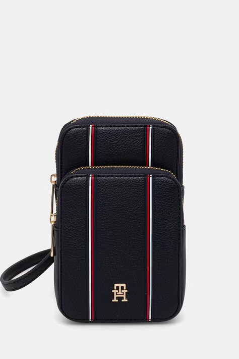 Tommy Hilfiger θήκη για τηλέφωνο γυναικεία από απομίμηση δέρματος σκούρο μπλε AW0AW18659