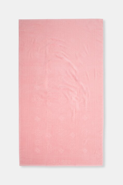 Guess asciugamano grande in cotone rosa E6GZ01 KG490