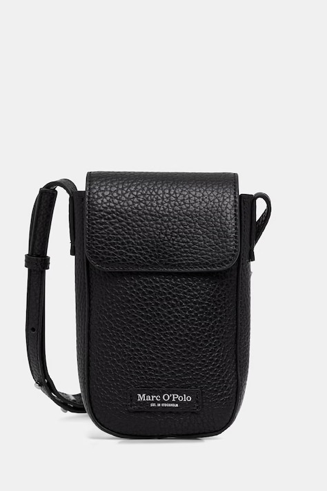 Marc O'Polo pokrowiec na telefon damski skórzany czarny 5000010962