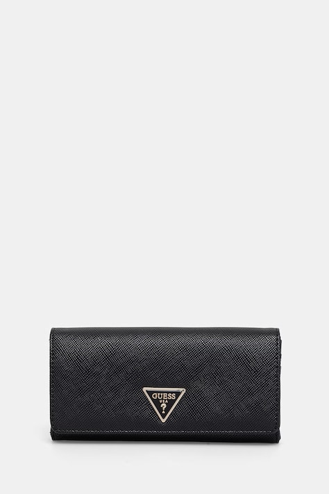 Guess Peňaženka dámska z imitácie kože LAUREL čierna SWZG74 59155