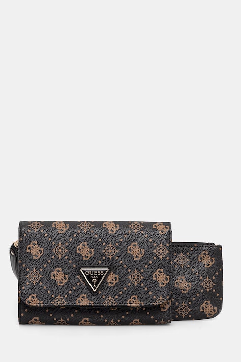 Guess pouzdro dámské z imitace kůže SILIA hnědé TWGP98 90160