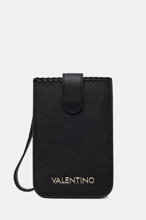 Valentino Bags pokrowiec na telefon damski z imitacji skóry ALEKSANDRA czarny VPS9W982