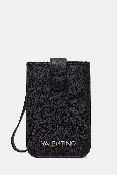 Valentino Bags pokrowiec na telefon damski z imitacji skóry ALEKSANDRA czarny VPS9W982