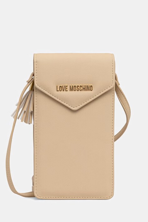 Love Moschino etui damskie z imitacji skóry beżowe JC5687PP0OKD0110