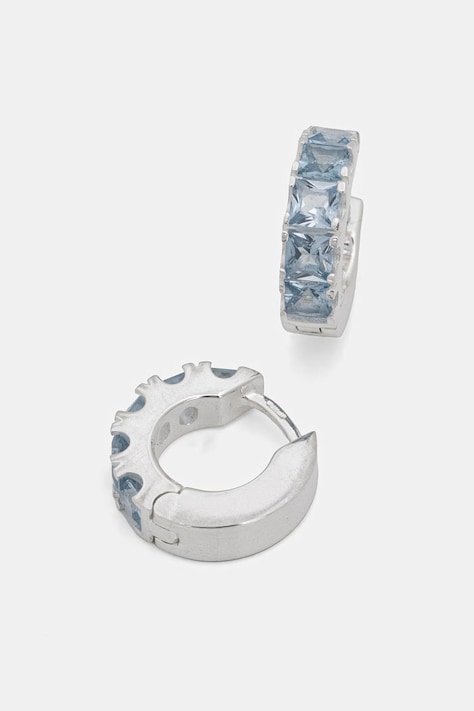 HATTON LABS FACET HOOP EARRINGS kolczyki srebrne HL.W4.642.08.O/S