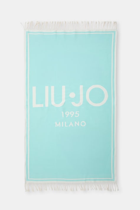 Liu Jo ręcznik plażowy bawełniany turkusowy VA6204 T9432