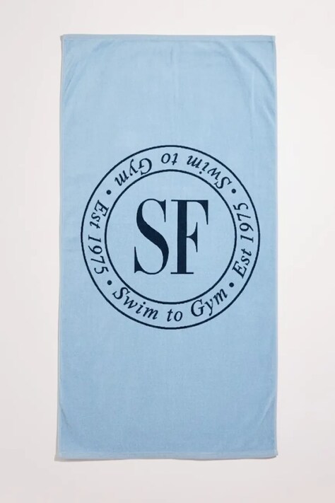 Seafolly ručnik za plažu pamučni Heritage plavi 72212-TL