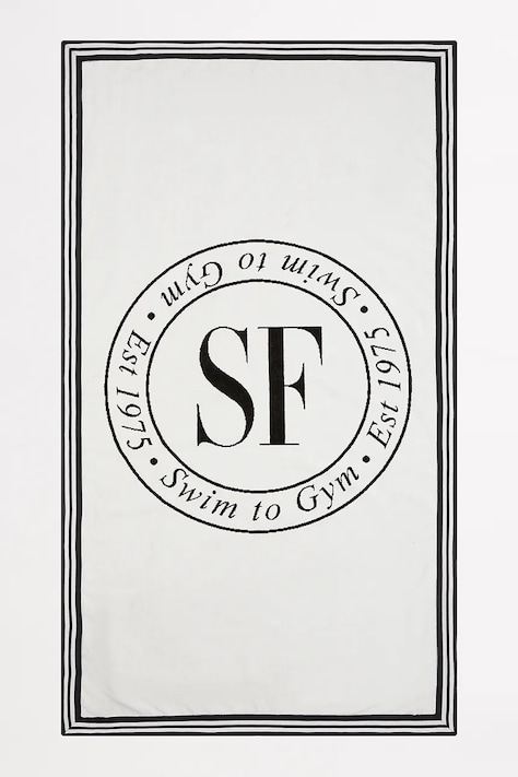 Seafolly πετσέτα παραλίας βαμβακερή Heritage μπεζ 72142-TL