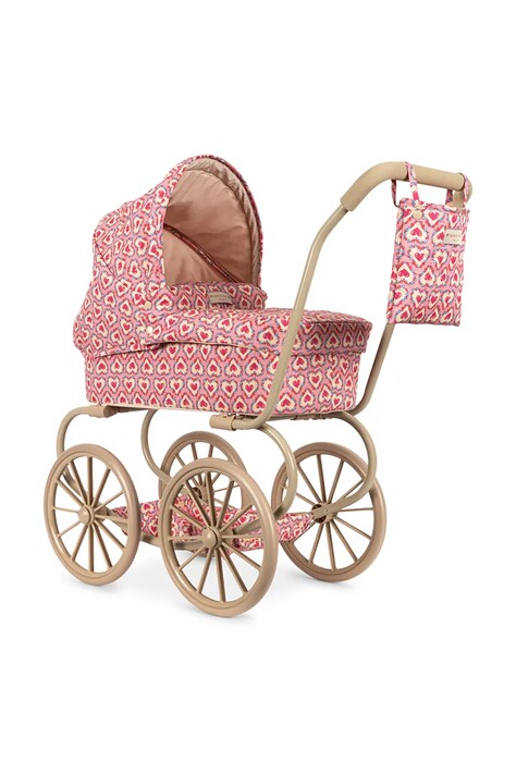 Konges Sløjd wózek dla lalek dziecięcy bawełniany MINNIE DOLL PRAM różowy KS105479