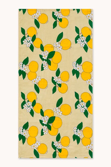 Tinycottons ręcznik bawełniany dziecięcy ORANGES TOWEL kolor żółty SS26-573