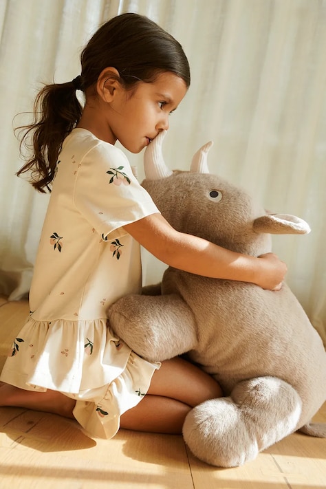 Liewood przytulanka dziecięca Barnaby Rhino Large Teddy beżowa LW20521