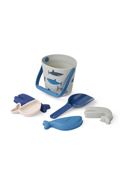 Liewood zestaw zabawek dziecięcy Gilma Shark Beach Set niebieski LW20558