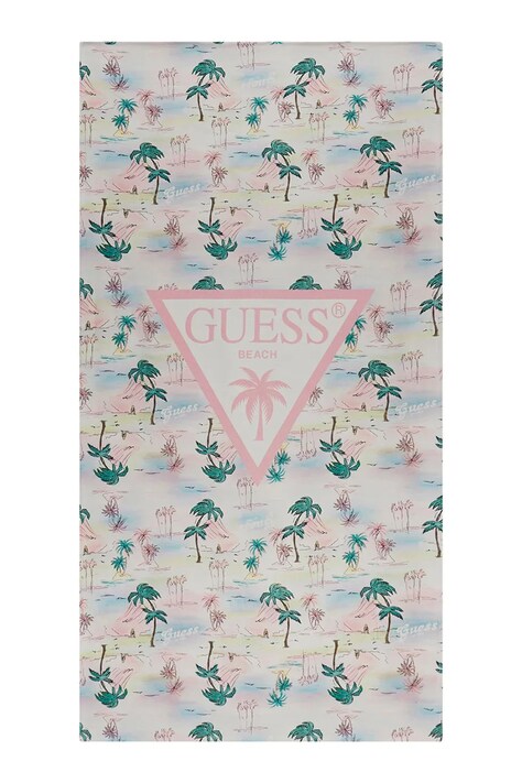 Guess ręcznik plażowy bawełniany niebieski H6GZ01 KCCK1