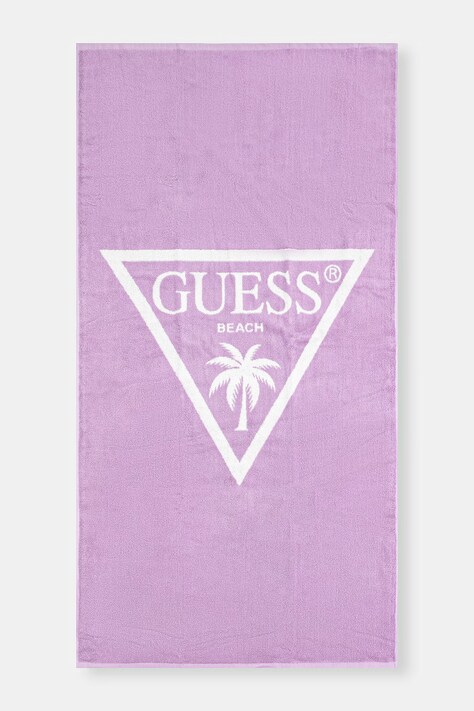 Guess ręcznik plażowy bawełniany fioletowy H6GZ03 SG00P