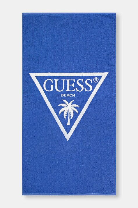 Guess ręcznik plażowy bawełniany niebieski H6G03 SG00P