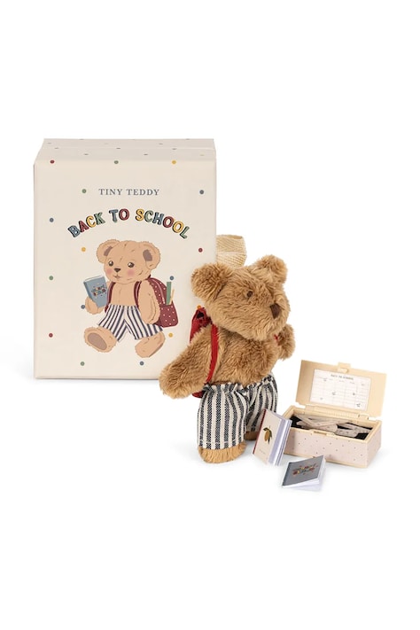 Konges Sløjd plišasta igrača / ninica otroška TINY TEDDY BACK TO SCHOOL pisana KS105554