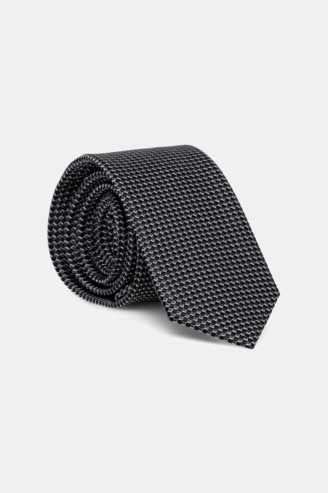 Karl Lagerfeld krawat jedwabny kolor czarny 561161.805100