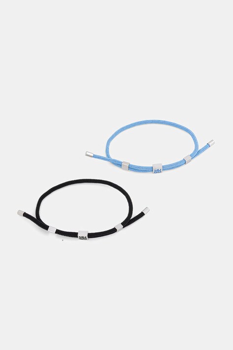 HUGO komplet bransoletek męskich bez kamienia E-HUGOCORD3-BRA 2-pack 50552605