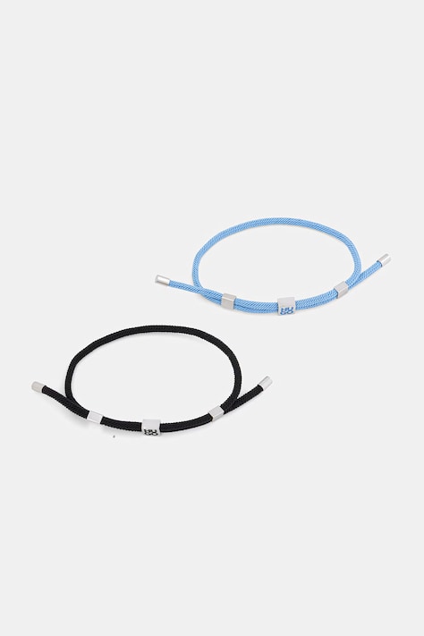 HUGO komplet bransoletek męskich bez kamienia E-HUGOCORD3-BRA 2-pack 50552605