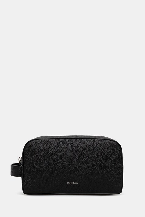 Calvin Klein kosmetyczka skórzana kolor czarny LV04D1031G
