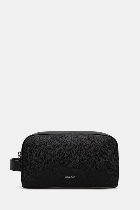 Calvin Klein kosmetyczka skórzana kolor czarny LV04D1031G