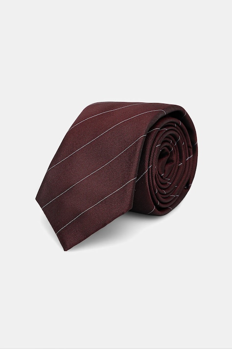Calvin Klein krawat z dodatkiem jedwabiu kolor bordowy CK2111E003