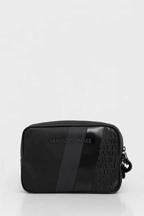 Armani Exchange козметична чанта мъжка от имитация на кожа черна XM001271