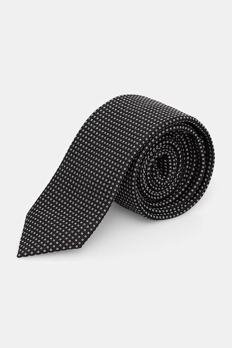 HUGO kravata pánská s hedvábím Tie cm 6 černá 50561649