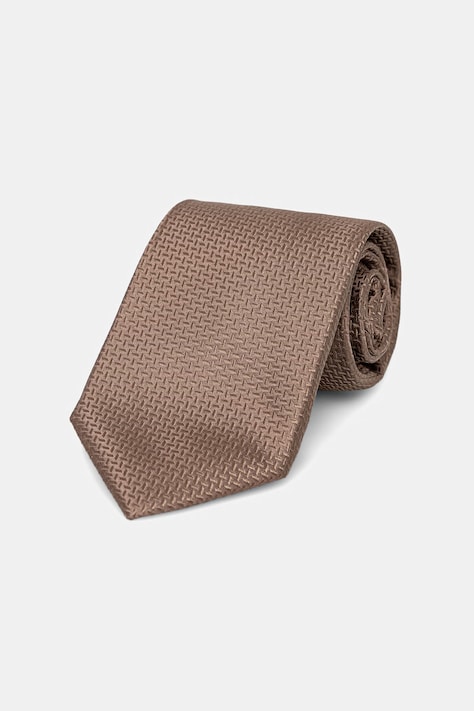 Michael Kors krawat męski jedwabny brązowy MK0DT00225