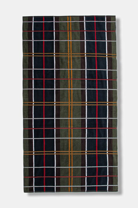 Barbour Ręcznik plażowy bawełniany zielony UAC0310