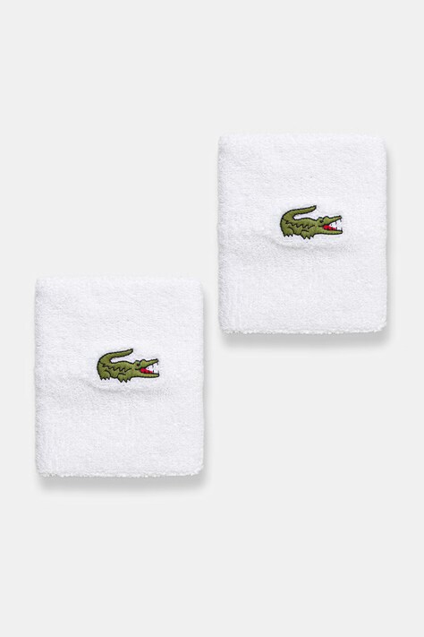 Lacoste opaska na nadgarstek 2-pack kolor biały RL9272
