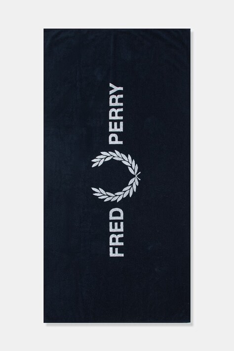 Fred Perry ręcznik plażowy bawełniany granatowy MS7705
