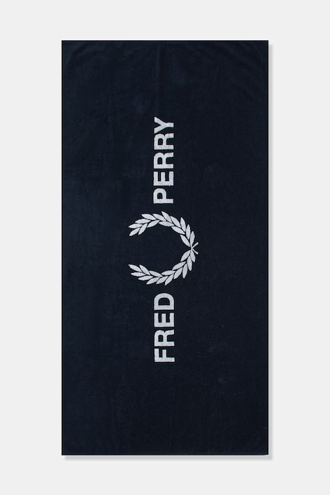 Fred Perry ręcznik plażowy bawełniany granatowy MS7705