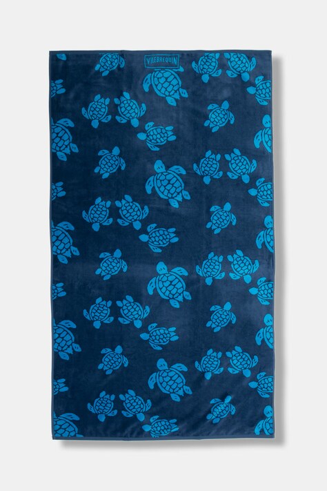 Vilebrequin ręcznik plażowy bawełniany SAND granatowy SANE2436