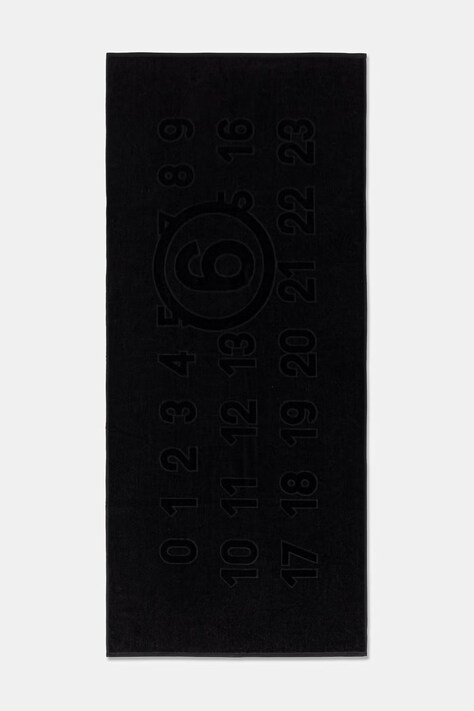 MM6 Maison Margiela ręcznik plażowy bawełniany czarny MYP000150
