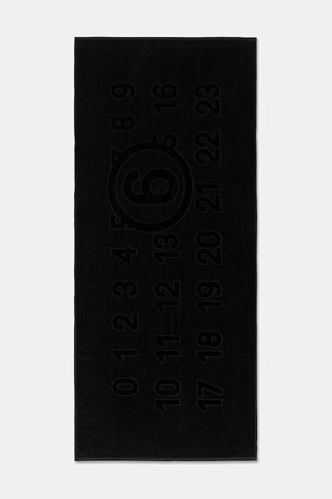 MM6 Maison Margiela ręcznik plażowy bawełniany czarny MYP000150