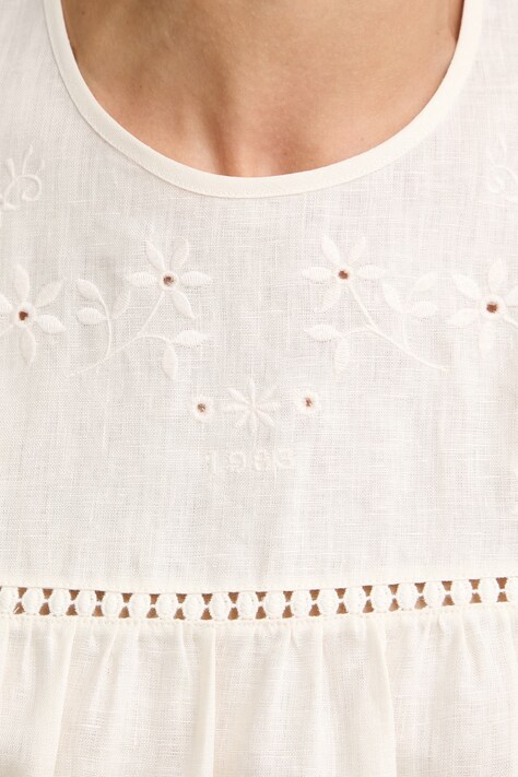Weekend Max Mara блузка жіноча лляна BACINO — SS26-BDD00C, бежевий — фото 5